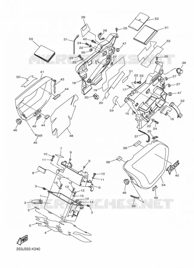 SIDE COVER 2 Yamaha MOTO 1700 2012 VMAX  VMX17