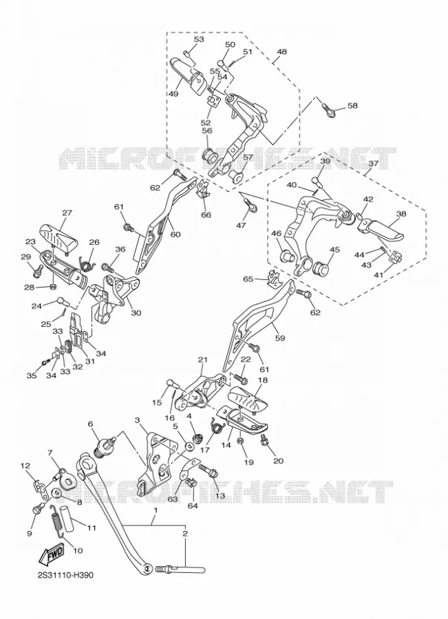 STAND / FOOTREST Yamaha MOTO 1700 2012 VMAX  VMX17