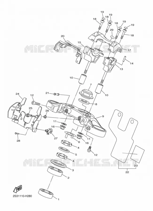 STEERING Yamaha MOTO 1700 2012 VMAX  VMX17