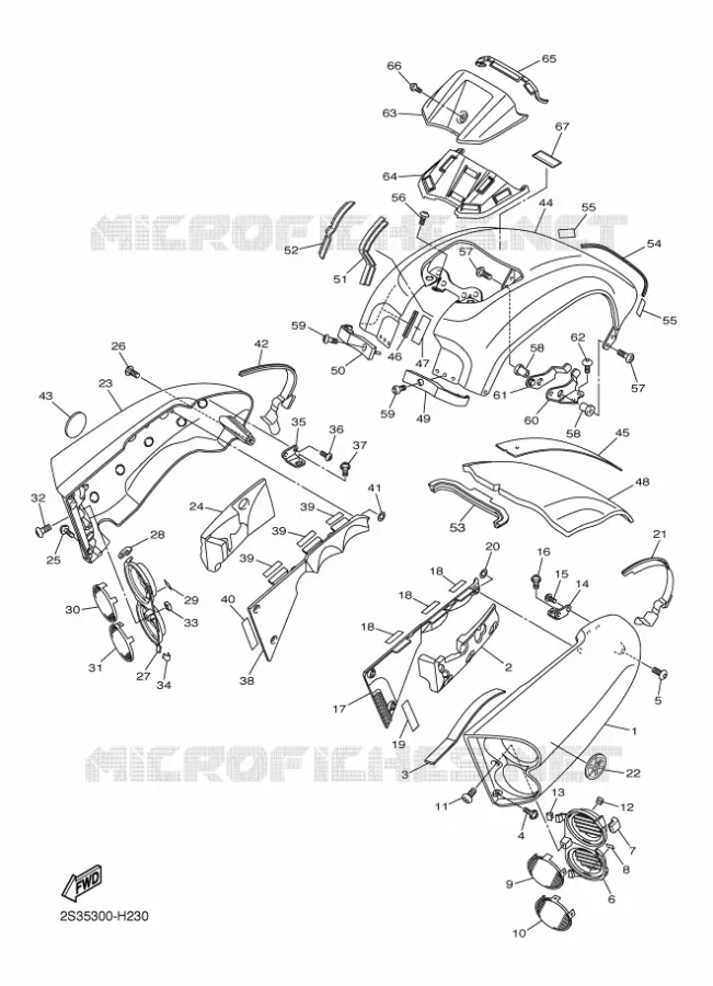 SIDE COVER Yamaha MOTO 1700 2012 VMAX  VMX17