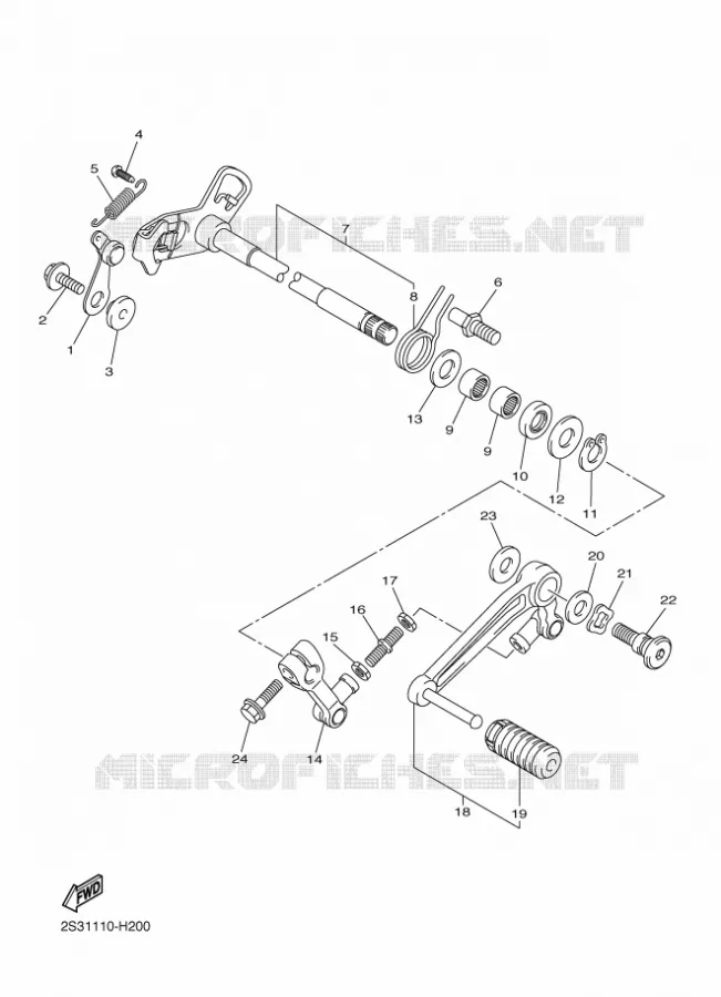 GEAR SHIFT SHAFT / LEVER Yamaha MOTO 1700 2012 VMAX  VMX17