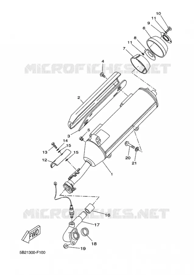 EXHAUST Yamaha SCOOTER 250 2012 XCITY  VP250 XCITY