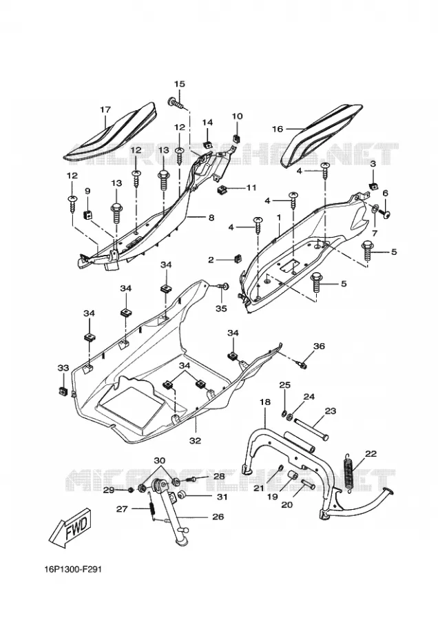 STAND / FOOTREST Yamaha SCOOTER 250 2012 XCITY  VP250 XCITY