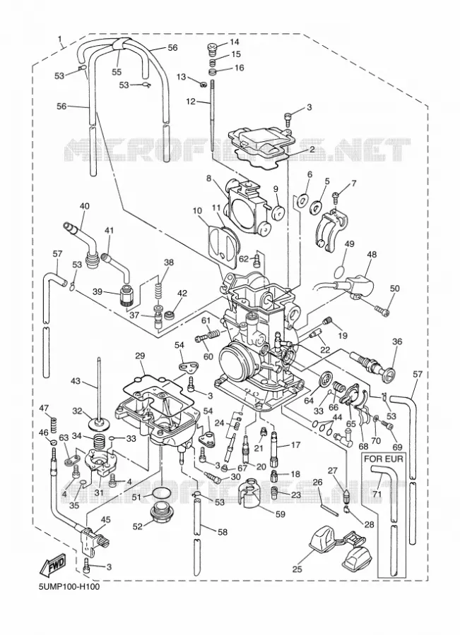 CARBURETOR Yamaha MOTO 250 2012 WRF  WR250F