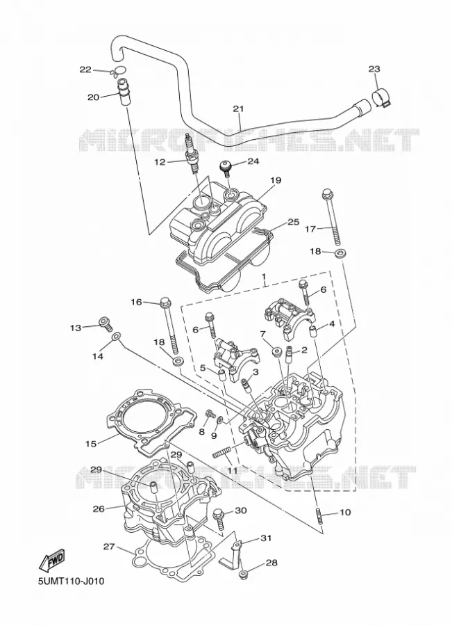 CYLINDER Yamaha MOTO 250 2012 WRF  WR250F
