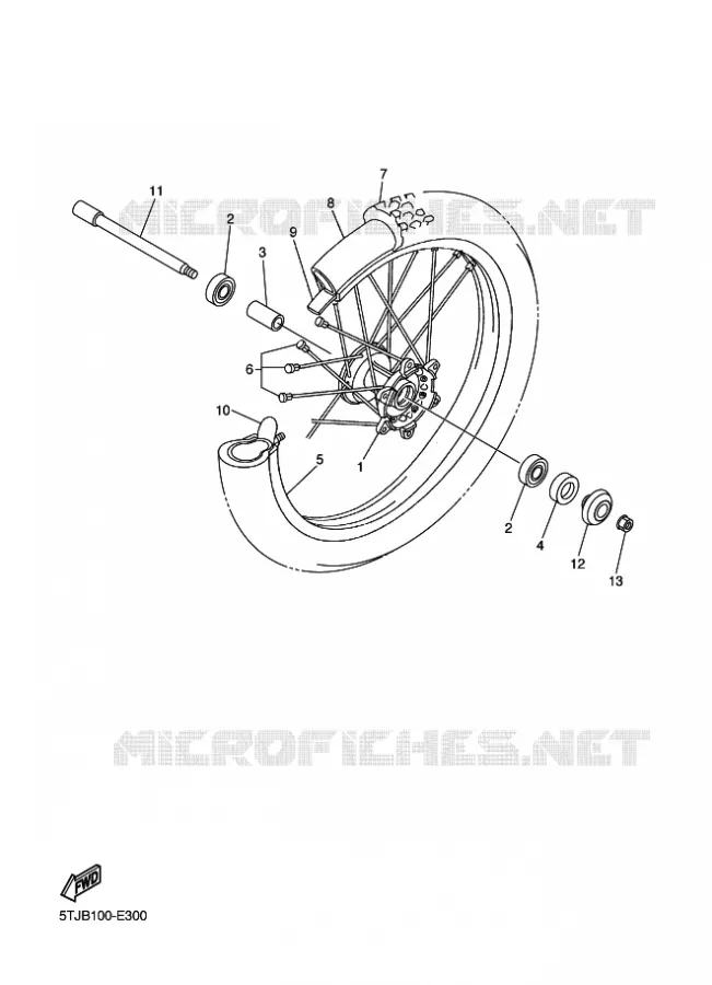 FRONT WHEEL Yamaha MOTO 250 2012 WRF  WR250F
