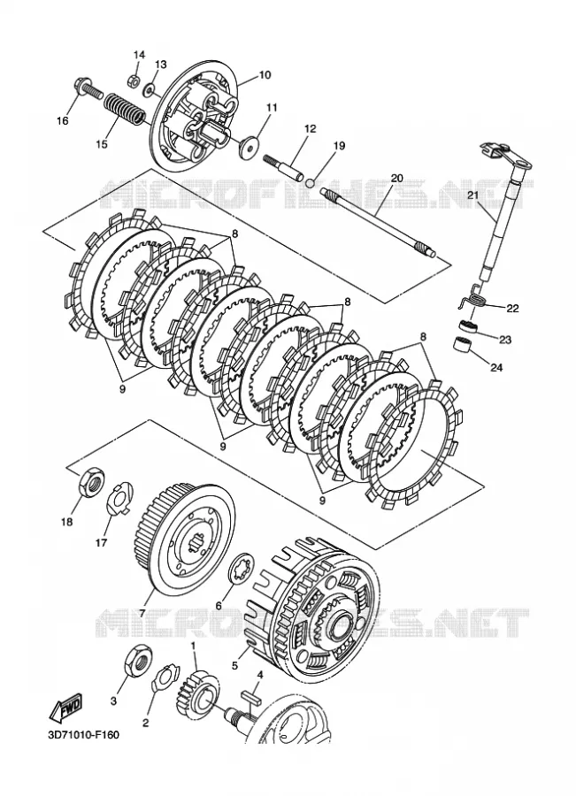 STARTER CLUTCH Yamaha MOTO 250 2012 WR-R  WR250R