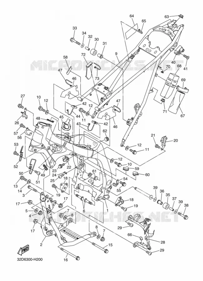 FRAME Yamaha MOTO 250 2012 WRX  WR250X