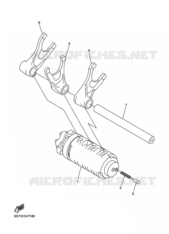 GEAR SHIFT SELECTOR DRUM / FORKS Yamaha MOTO 250 2012 WRX  WR250X