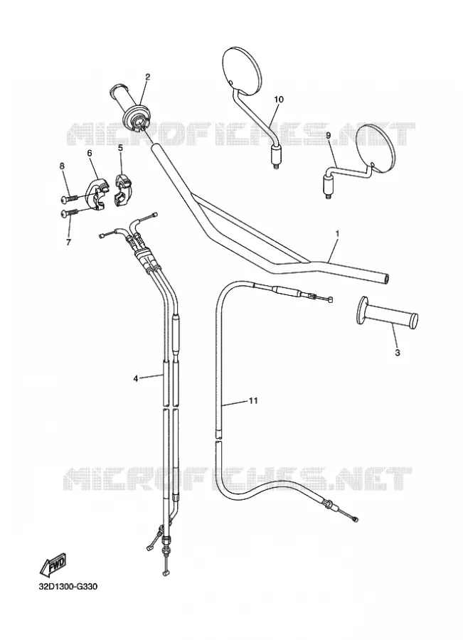 HANDLEBAR & CABLES Yamaha MOTO 250 2012 WRX  WR250X