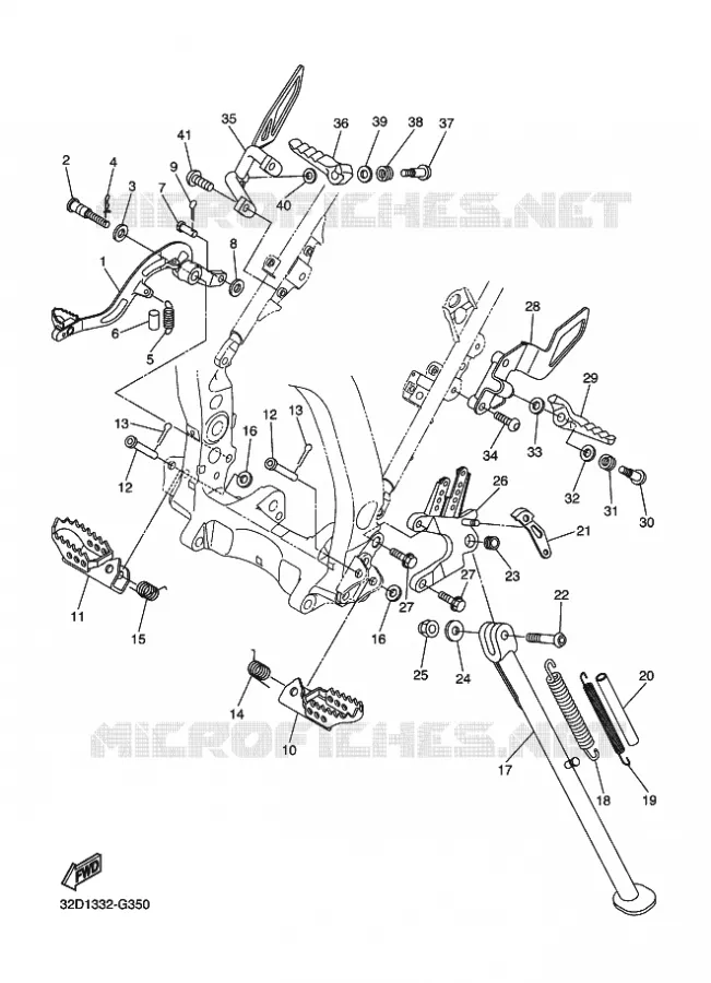 STAND / FOOTREST Yamaha MOTO 250 2012 WRX  WR250X