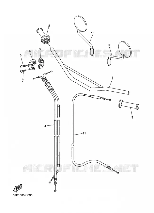 HANDLEBAR & CABLES Yamaha MOTO 250 2012 WRX  WR250X