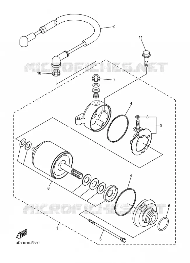 STARTER MOTOR Yamaha MOTO 250 2012 WRX  WR250X