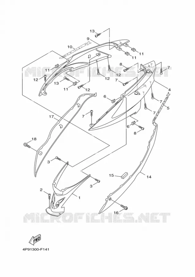 SIDE COVER Yamaha SCOOTER 125 2012 CYGNUS  XC125