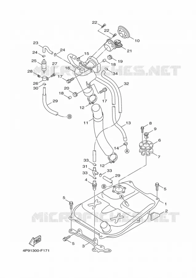 FUEL TANK Yamaha SCOOTER 125 2012 CYGNUS  XC125
