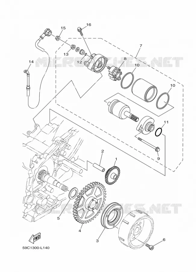 STARTER MOTOR Yamaha SCOOTER 530 2012 TMAX  XP500