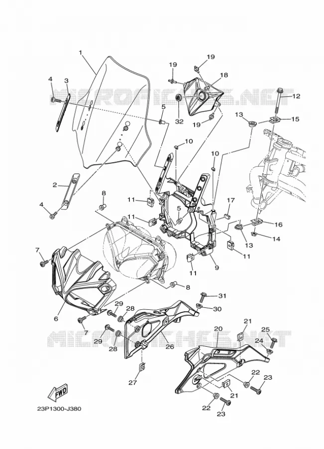 WINDSCREEN Yamaha MOTO 1200 2012 XTZ SUPER TENERE  XT1200Z