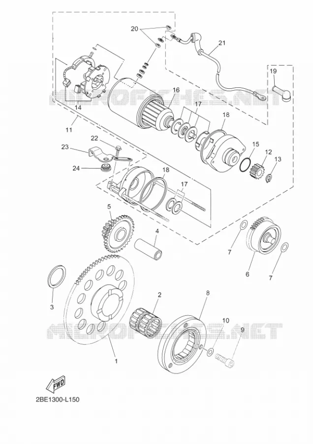 STARTER MOTOR Yamaha MOTO 660 2012 TENERE ABS  XT660ZA