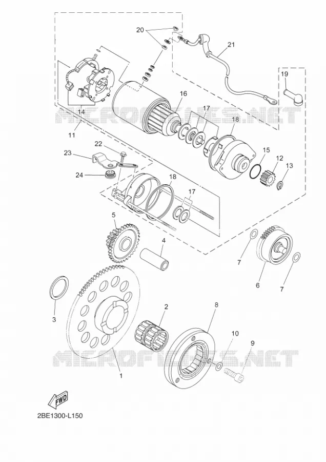 STARTER MOTOR Yamaha MOTO 660 2012 TENERE ABS  XT660ZA