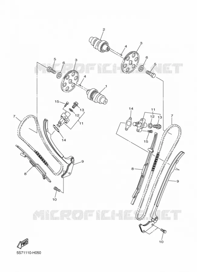 CAMSHAFT / TIMING CHAIN Yamaha MOTO 950 2012 MIDNIGHT STAR  XVS950A