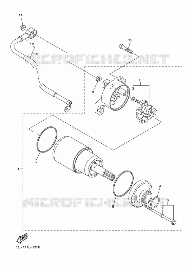 STARTER MOTOR Yamaha MOTO 950 2012 MIDNIGHT STAR  XVS950A