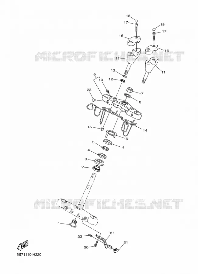 STEERING Yamaha MOTO 950 2012 MIDNIGHT STAR  XVS950A