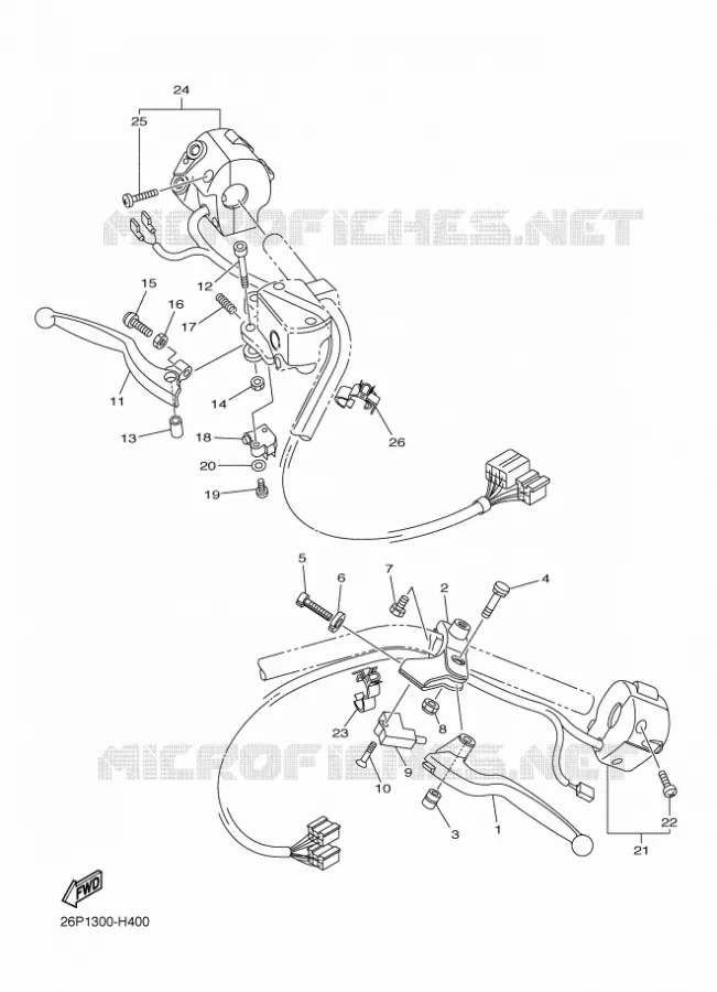 SWITCH / LEVER Yamaha MOTO 950 2012 MIDNIGHT STAR  XVS950A