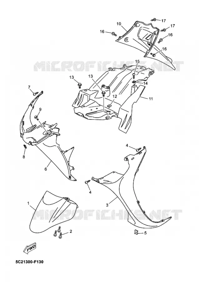 FENDER Yamaha SCOOTER 50 2012 NEOS  YN50