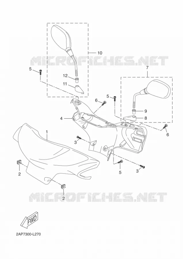 COVER 1 Yamaha SCOOTER 50 2012 NEOS  YN50
