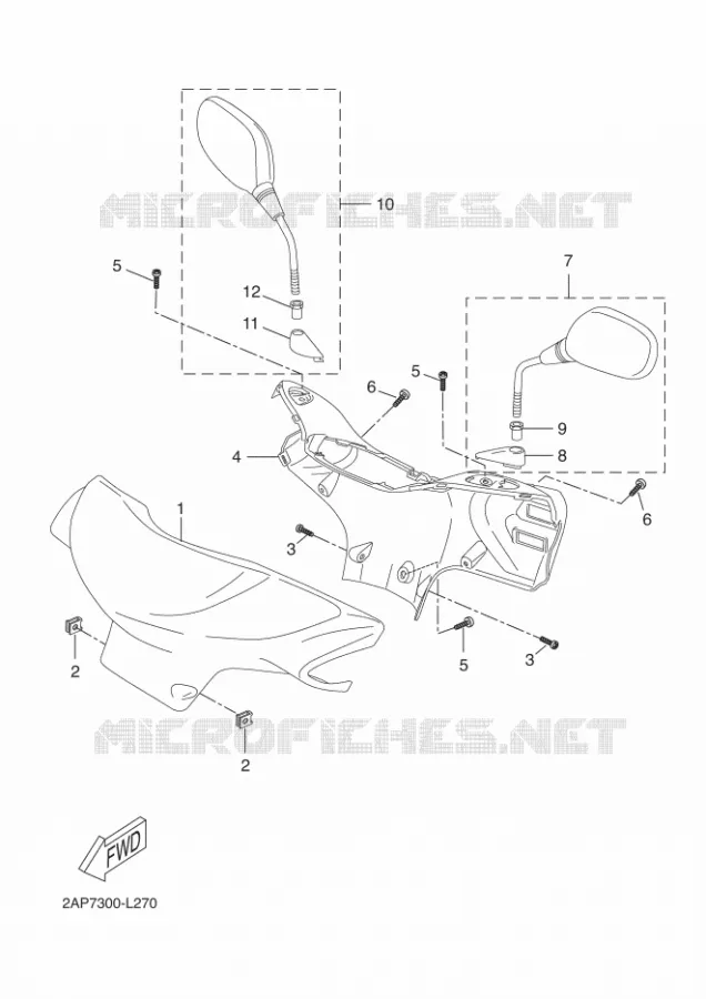 COVER 1 Yamaha SCOOTER 50 2012 NEOS  YN50