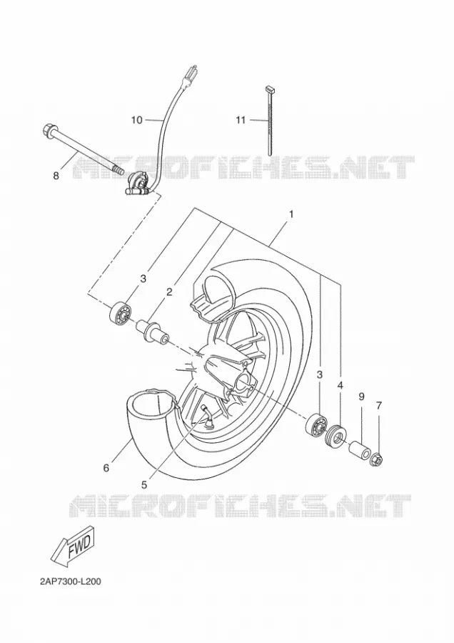 FRONT WHEEL Yamaha SCOOTER 50 2012 NEOS  YN50