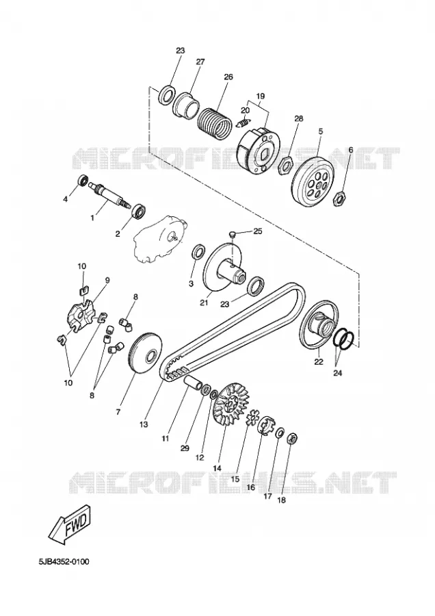 STARTER CLUTCH Yamaha SCOOTER 50 2012 NEOS  YN50