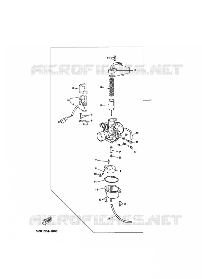 CARBURETOR Yamaha SCOOTER 50 2012 NEOS  YN50 NEO'S