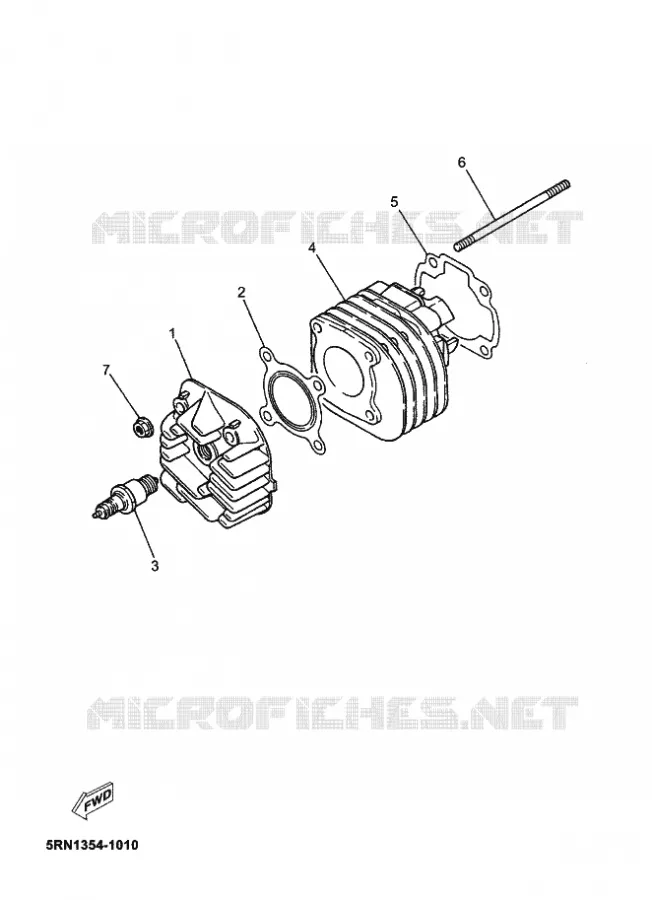 CYLINDER Yamaha SCOOTER 50 2012 NEOS  YN50 NEO'S
