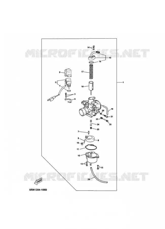 CARBURETOR Yamaha SCOOTER 50 2012 NEOS  YN50 NEO'S
