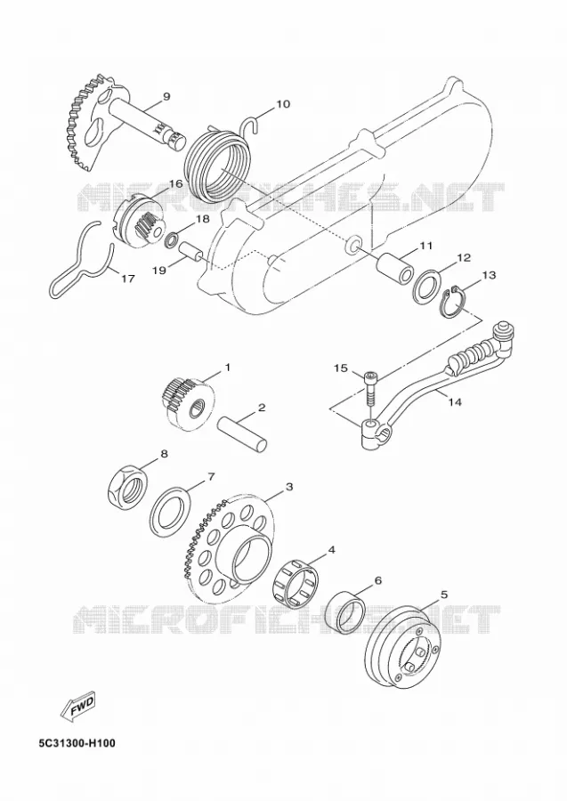 STARTER MOTOR Yamaha SCOOTER 50 2012 NEOS 4T UBS  YN50FU NEO'S 4+