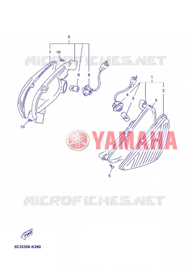 INDICATOR Yamaha SCOOTER 50 2012 MBK OVETTO 4T  YN50F