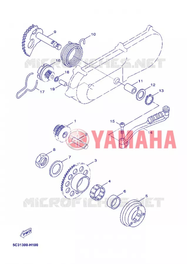 STARTER MOTOR Yamaha SCOOTER 50 2012 MBK OVETTO 4T  YN50F