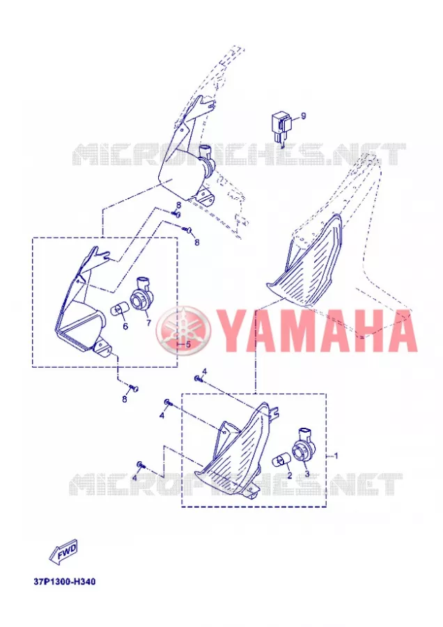 INDICATOR Yamaha SCOOTER 250 2012 XMAX SPORT  YP250R X-MAX 250 SPORT
