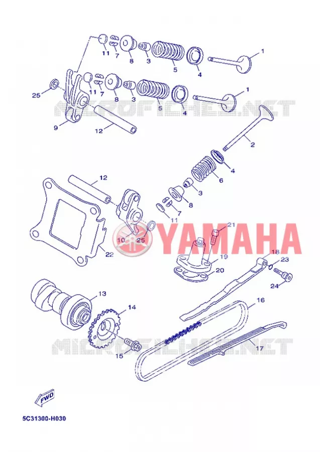 VALVE Yamaha SCOOTER 50 2012 NEOS 4T UBS  YN50FU