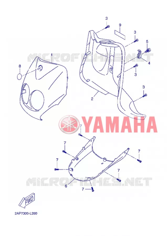 LEG SHIELD Yamaha SCOOTER 50 2012 NEOS 4T UBS  YN50FU