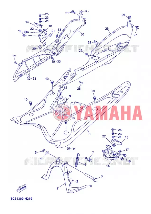 STAND / FOOTREST Yamaha SCOOTER 50 2012 NEOS 4T UBS  YN50FU
