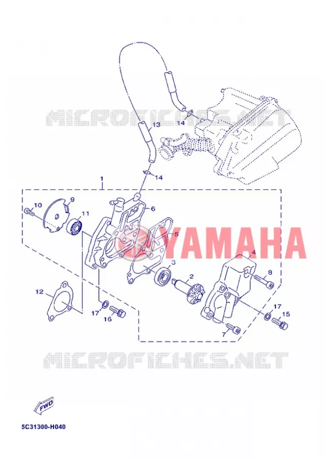 WATERPUMP / HOSES Yamaha SCOOTER 50 2012 NEOS 4T UBS  YN50FU