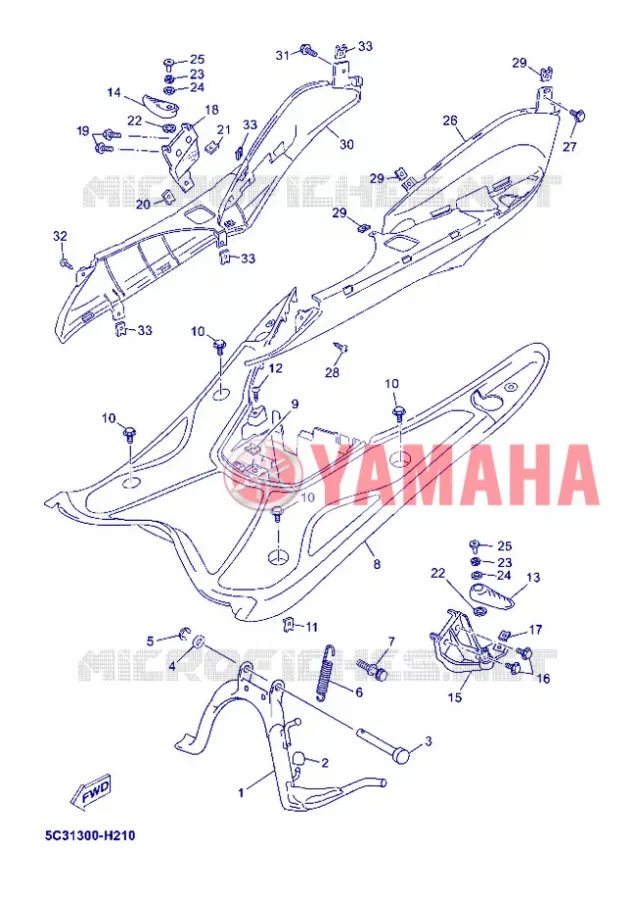 STAND / FOOTREST Yamaha SCOOTER 50 2012 NEOS 4T UBS  YN50FU
