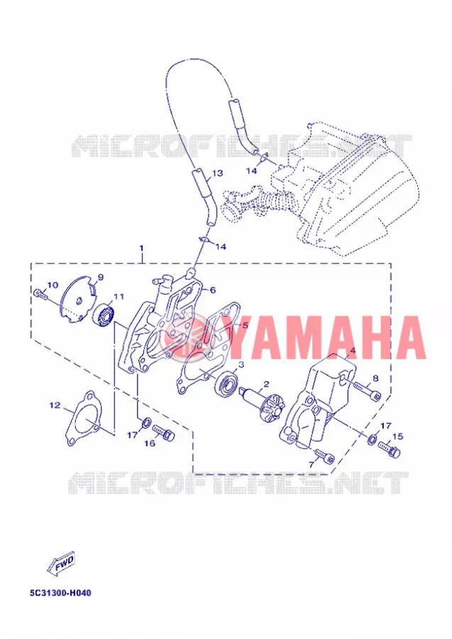 WATERPUMP / HOSES Yamaha SCOOTER 50 2012 NEOS 4T UBS  YN50FU