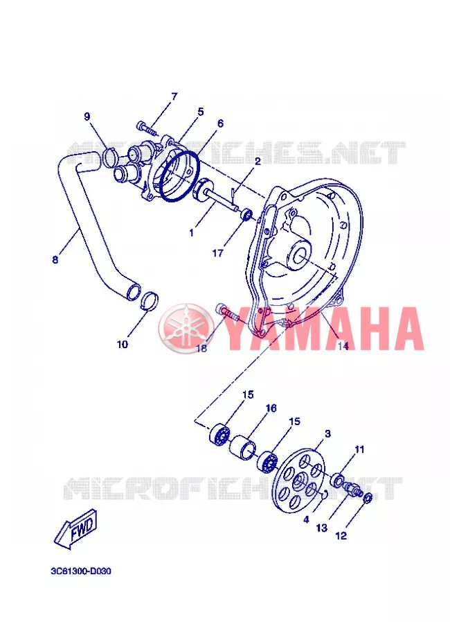 WATERPUMP / HOSES Yamaha SCOOTER 50 2012 NITRO  YQ50 NITRO