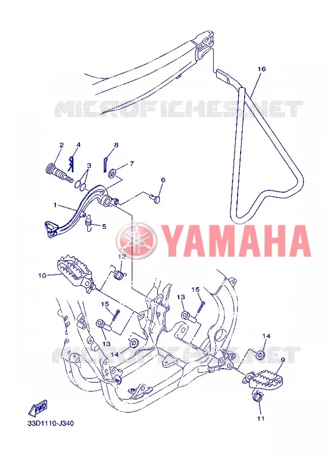 STAND / FOOTREST Yamaha MOTO 450 2012 YZF  YZ450F