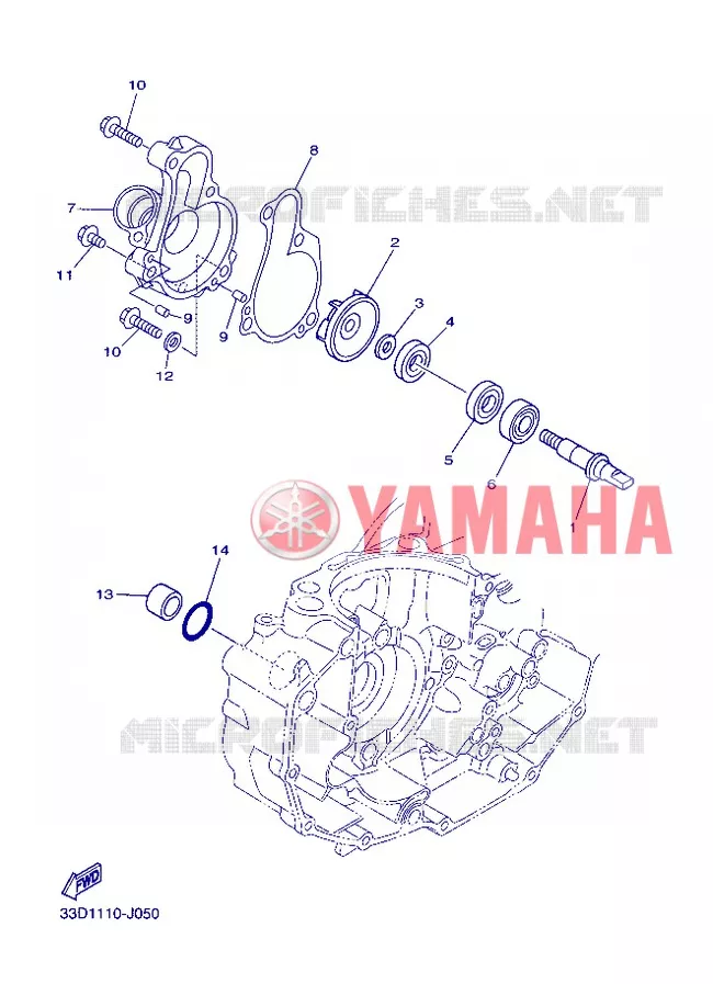 WATERPUMP / HOSES Yamaha MOTO 450 2012 YZF  YZ450F