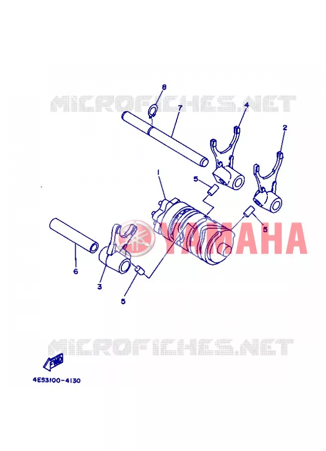 GEAR SHIFT SELECTOR DRUM / FORKS Yamaha MOTO 85 2012 YZ  YZ85