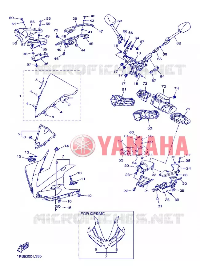 COVER 1 Yamaha MOTO 1000 2012 R1  YZF-R1